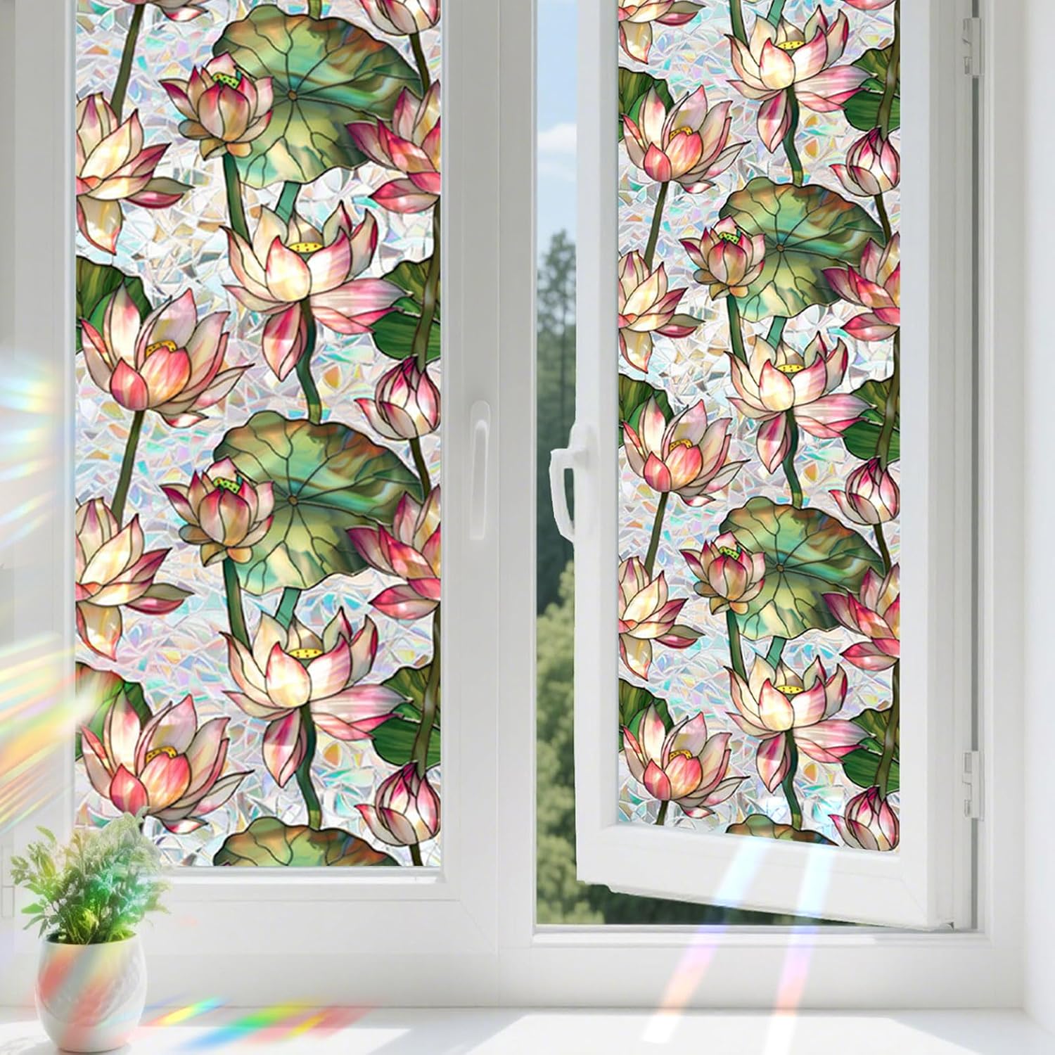Home Bathroom Window Tint - Película para Ventanas con Diseño de