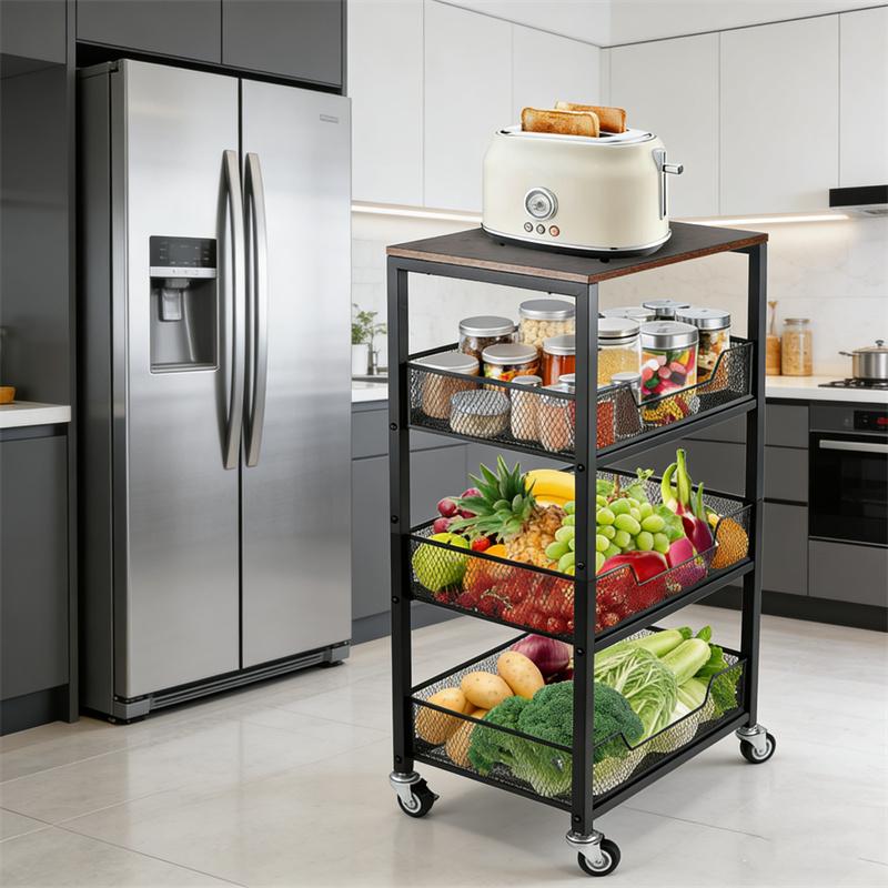 Carrito de almacenamiento de 3 - Home Bathroom Shelf reseña y precio