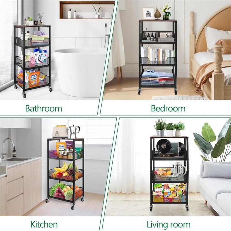 Carrito de almacenamiento de 3 - Home Bathroom Shelf reseña y precio