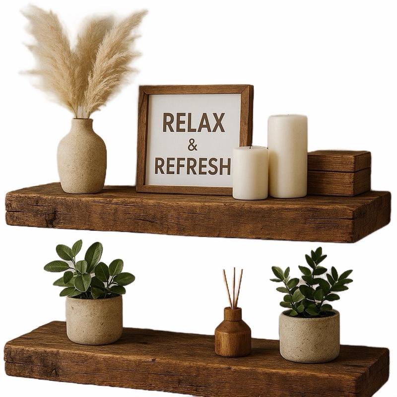 2 estantes flotantes de madera - Home Bathroom Shelf reseña y precio