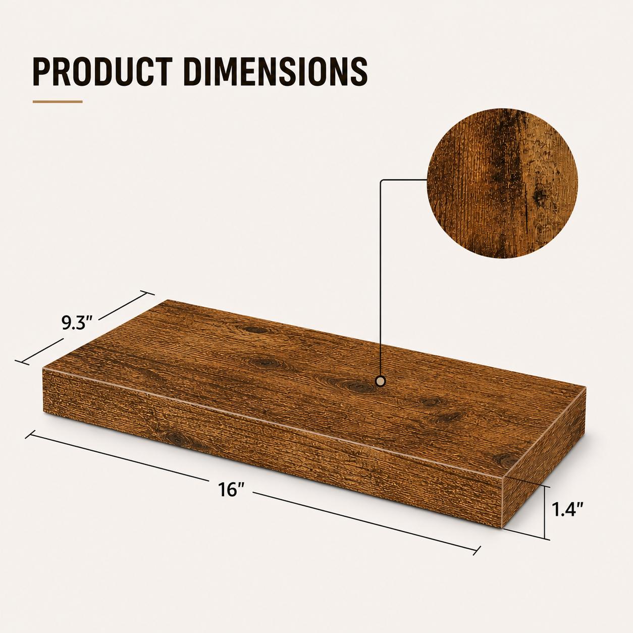 2 estantes flotantes de madera - Home Bathroom Shelf reseña y precio