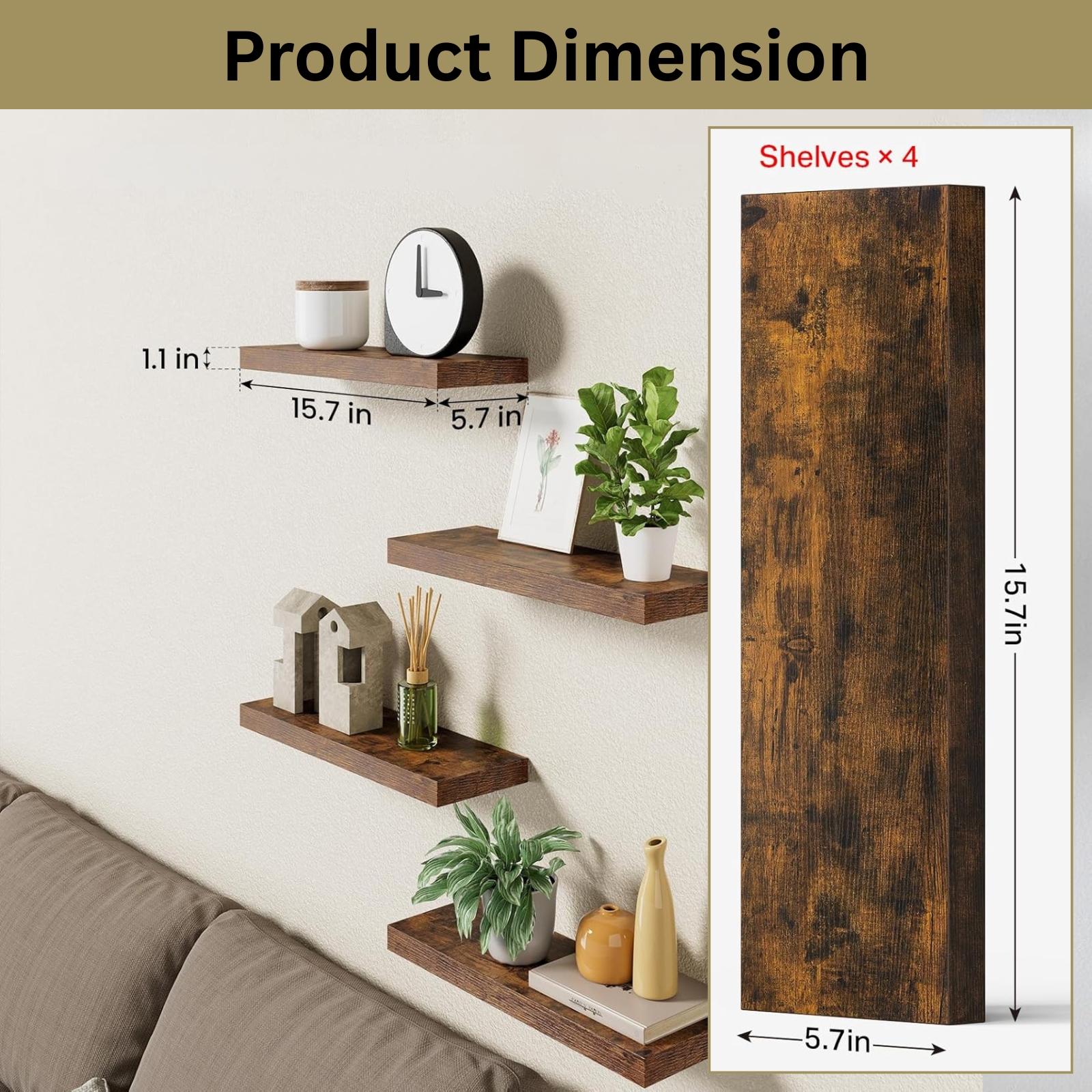 4 estantes flotantes de pared, - Home Bathroom Shelf reseña y precio