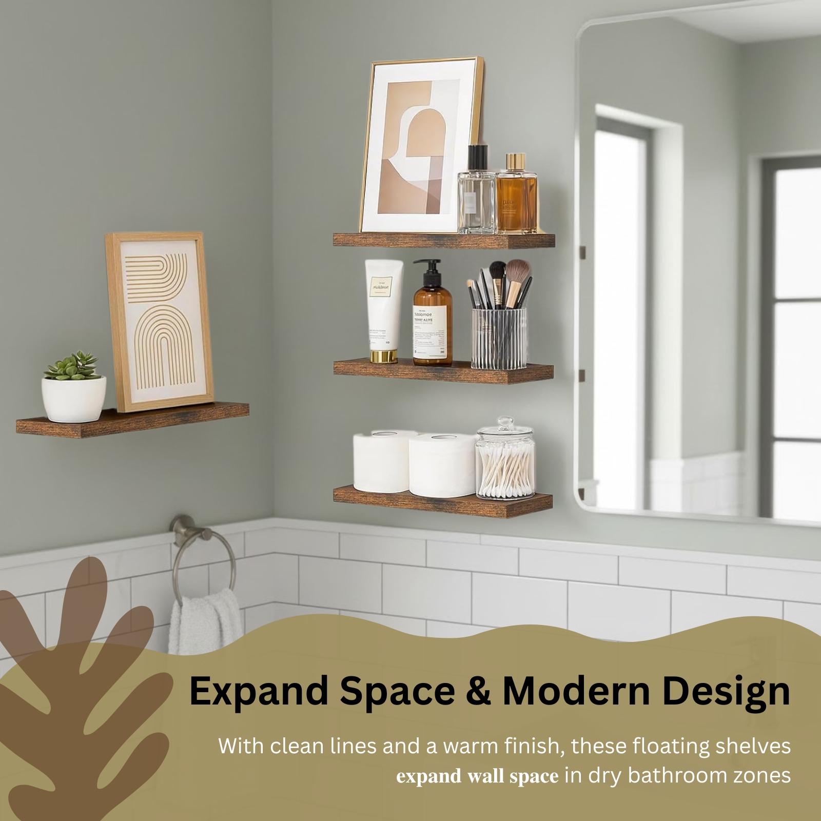4 estantes flotantes de pared, - Home Bathroom Shelf reseña y precio